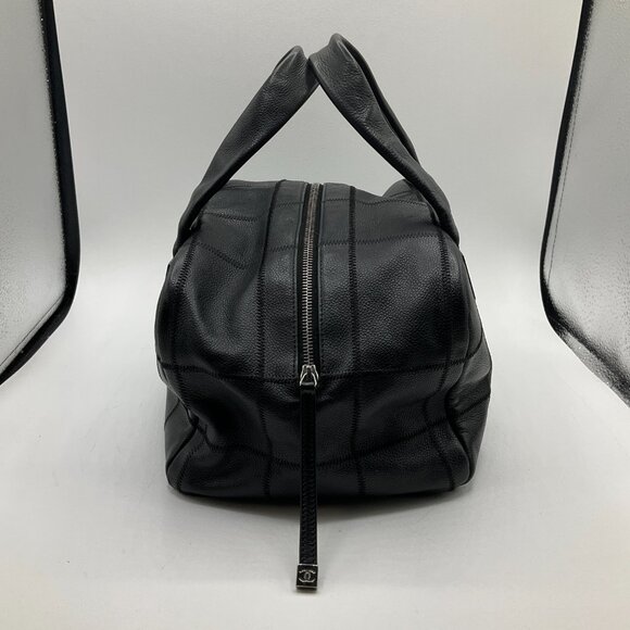 Chanel Choco Bar Caviar Leather Black Handbag Purse - Picture 2 of 13